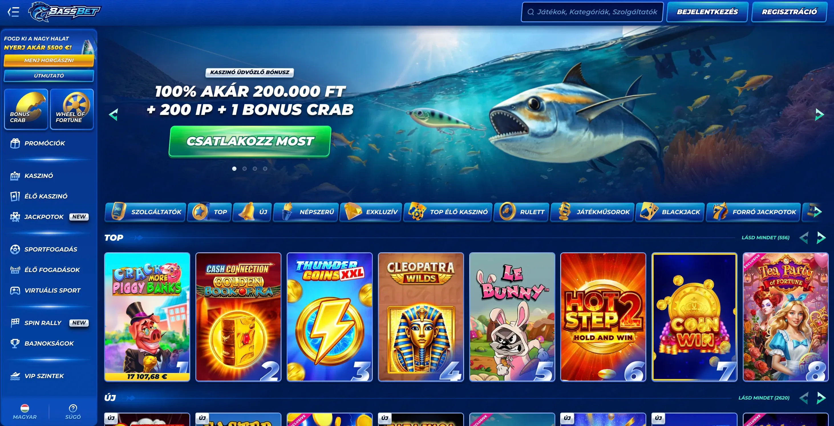 Bassbet casino honlapja